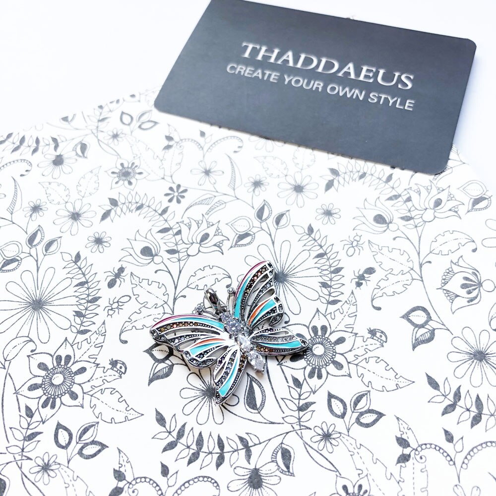 Pendants Tropical Butterfly Summer Jewelry Bohemia 925 Sterling Silver Jungle Accessories Gift For Women