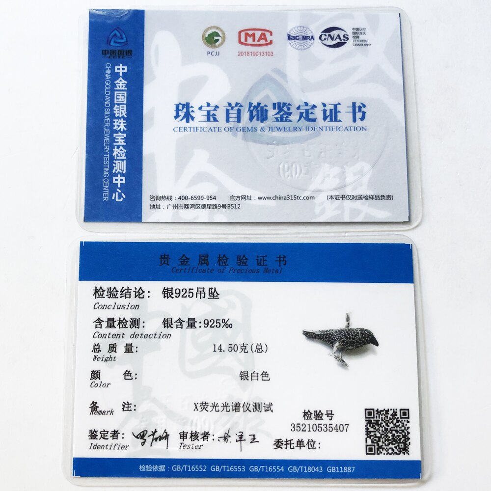 Pendant Black Raven Rabe,2019 Fashion Jewelry 925 Sterling Silver Europe Bijoux Necklace Accessories Gift For  Woman &amp; Men