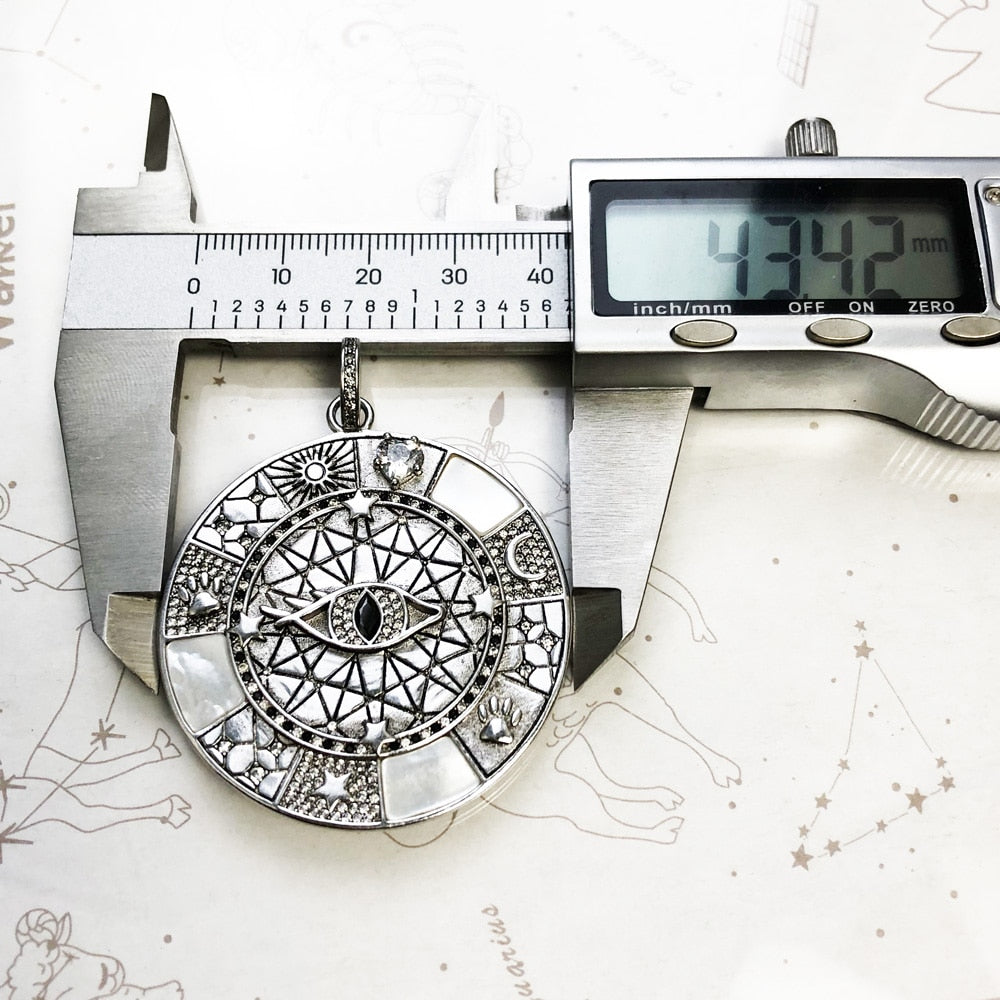 Pendant Amulet Mystical Symbols Fashion Jewelry Europe Trendy Accessorie 925 Sterling Silver Lucky Gift For Woman Men