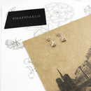 Triangle White Stud Earrings,Europe Style Glam Fashion Good Jewerly For Women,2018  Gift In 925 Sterling Silver,Super Deals