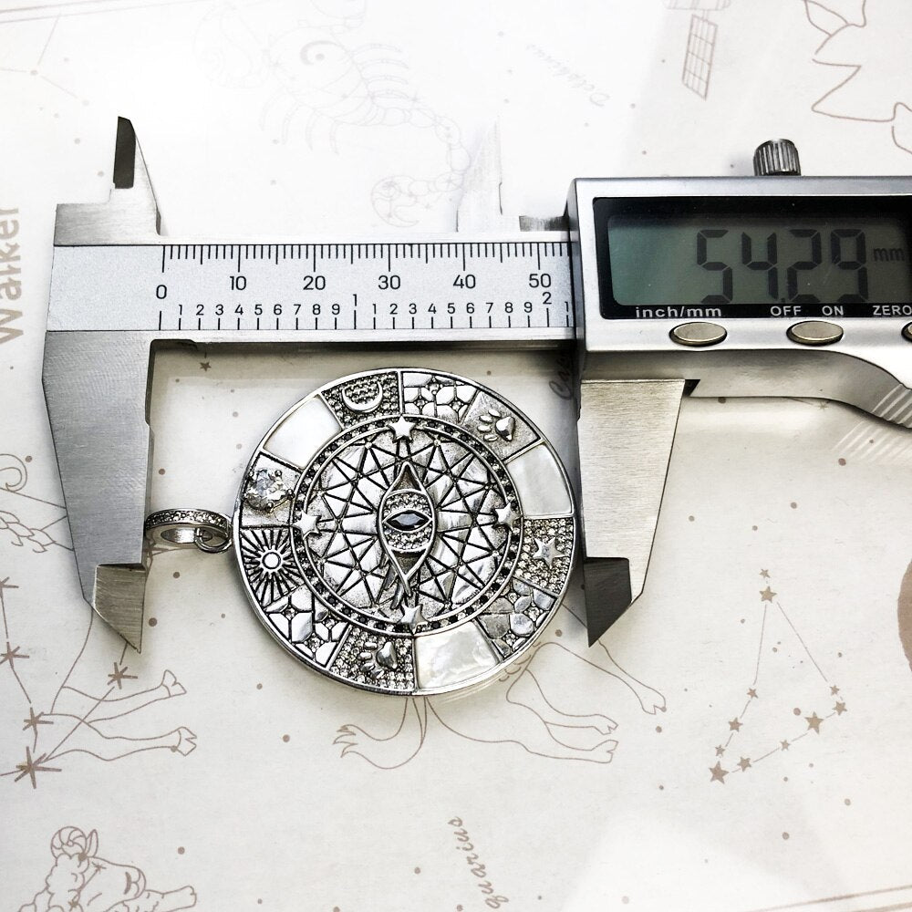 Pendant Amulet Mystical Symbols Fashion Jewelry Europe Trendy Accessorie 925 Sterling Silver Lucky Gift For Woman Men