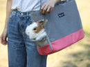 Pet Dog Tote Bag with Traction Leash 3 Mesh Openings Ventilated Small Sized Pet Sling Carrier Puppy Outgoing Single Shoulder Bag - anconmall