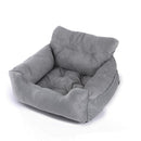 Dog Car Seat,Puppy Booster Seat Dog Travel Car Carrier Bed with Storage Pocket and Clip-on Safety Leash Removable Washable Cover - anconmall