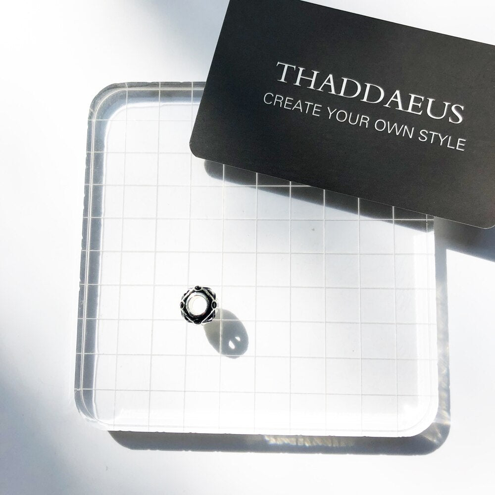 Beads Asian Ornament,Silver Black Gift For Women Men Fits Bracelet Europe Necklace Karma Charms European Jewelry Accessories