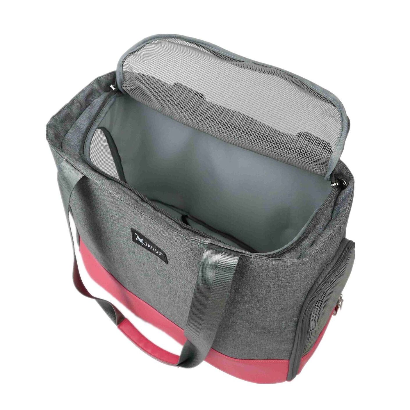 Pet Dog Tote Bag with Traction Leash 3 Mesh Openings Ventilated Small Sized Pet Sling Carrier Puppy Outgoing Single Shoulder Bag