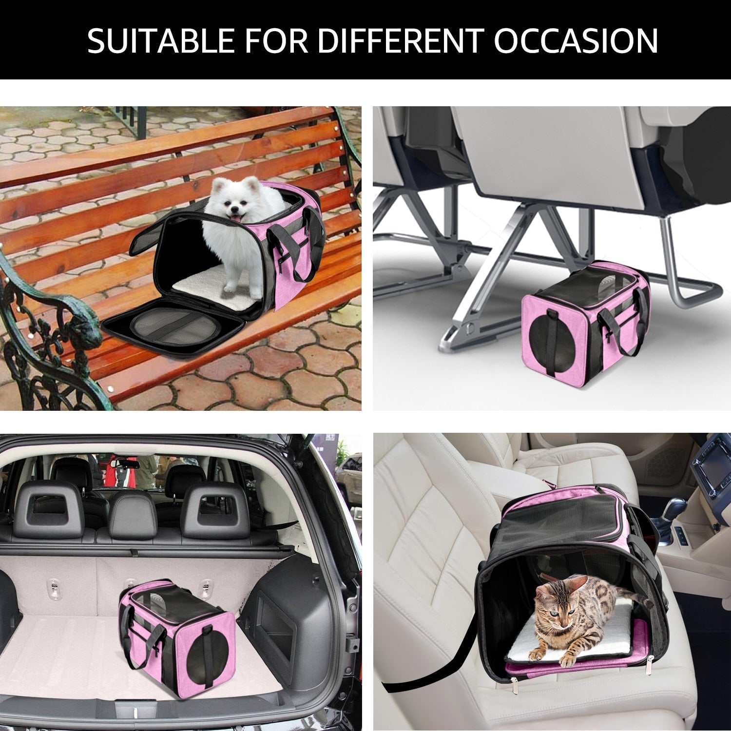Cat Backpack Soft Sided Pet Carrier Bag Cat Transport Bag With Mesh Window Airline Approved Carrying Backpack For Cats And Dogs - anconmall