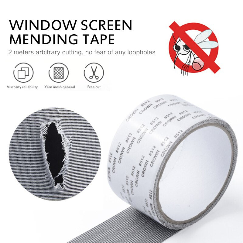 Screen Repair Tape Window Door Waterproof Patch Self-adhesive Super Fix Anti-Insect Door Mosquito Net Mesh Broken Holes Repair