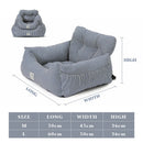 Dog Car Seat Bed With Safety Belt Sofa Travel Dog Car Seats Cover For Small Medium Dogs Puppy Front/Back Seat Pad Pet Products - anconmall