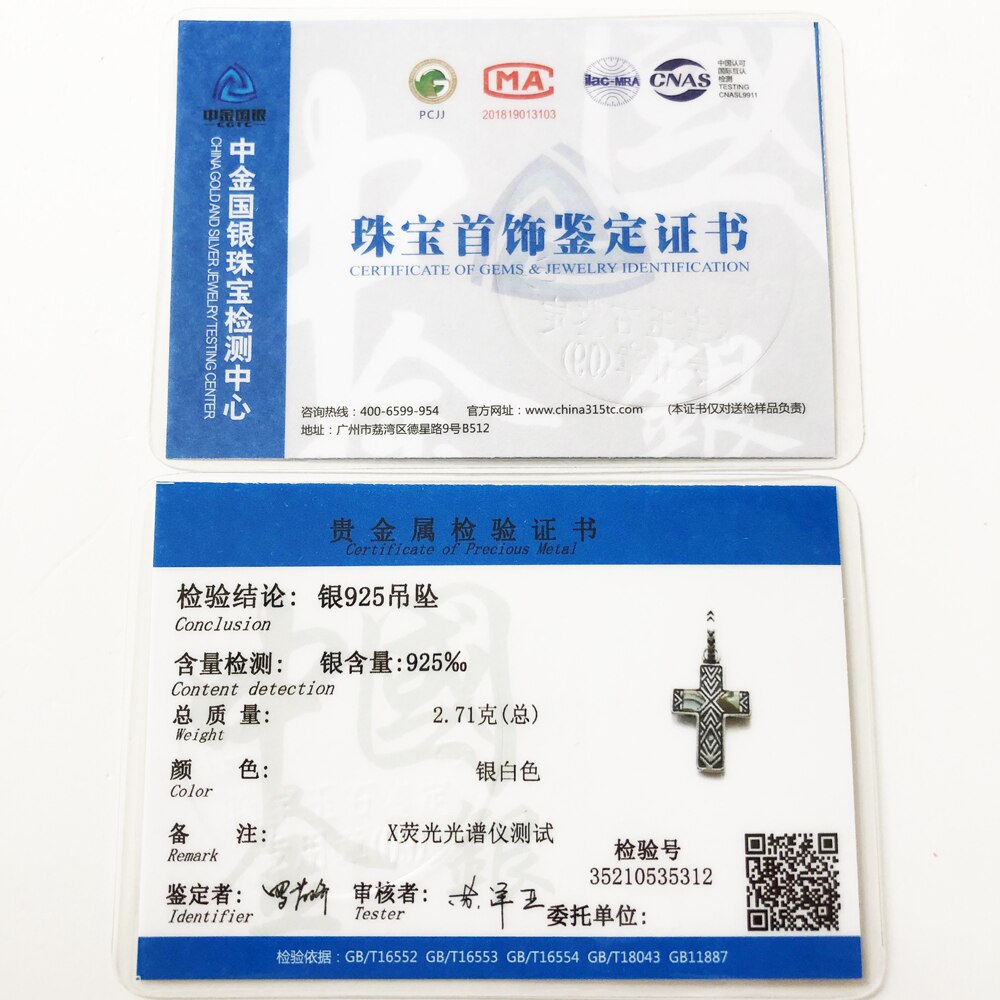 Pendant Personal Lucky Cross Summer Brand New Jewelry Europe 925 Sterling Silver Ethnic Gift For Women Men