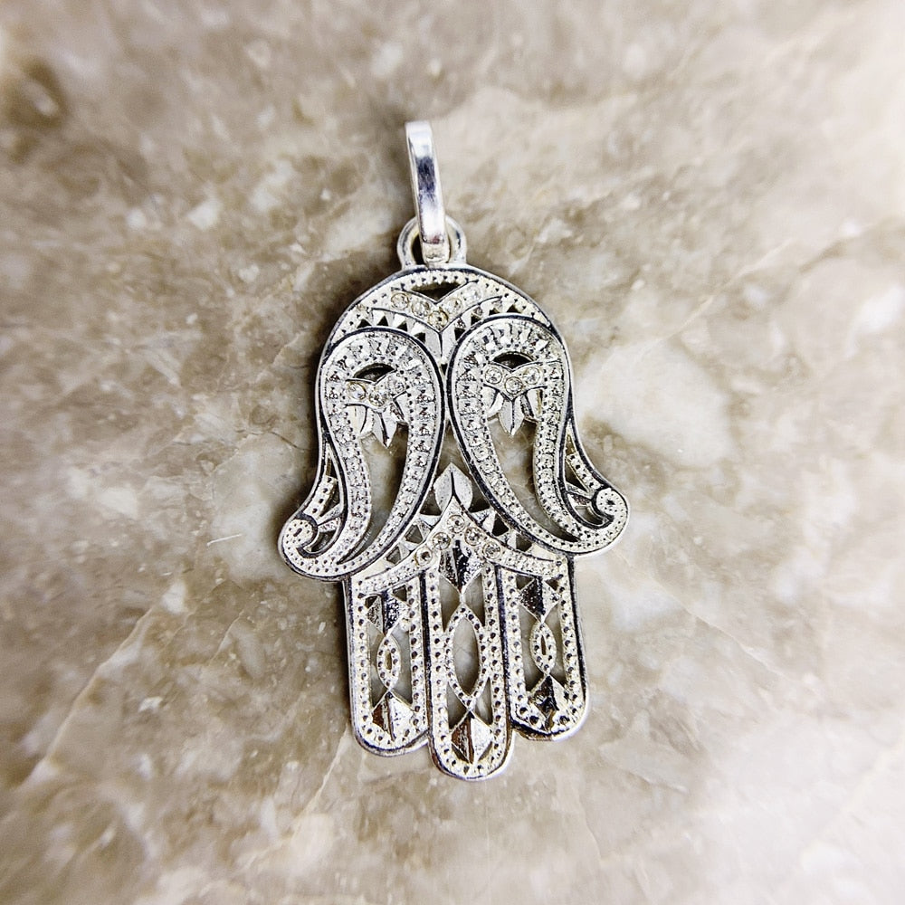 Pendant Hand of Fatima Brand New Fashion Trendy 925 Sterling Silver Jewelry Europe Accessories Gift For Women Men