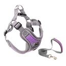 Dog Harness Leash Set No Pull Nylon Vest Harnesses Reflective Chest Strap Leads for Small Large Dogs Teddy, Pug, French Bulldog - anconmall