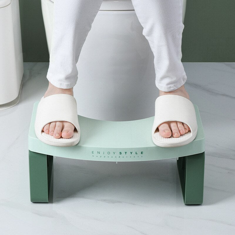 Kids Step Stool Potty Training Foldable Non-Slip Base Toilet Stool, Adult Poop Footstool Multi-Function Fit for All Toilets