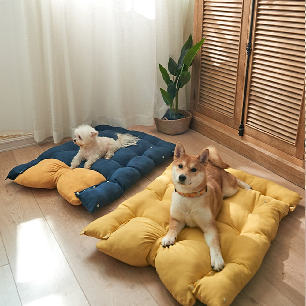 Multifunctional Dog Bed Washable Puppy Warm Cushion Mat Soft Big Anti Slip Bottom Pet Bed For Large Medium Small Dogs Pillow - anconmall