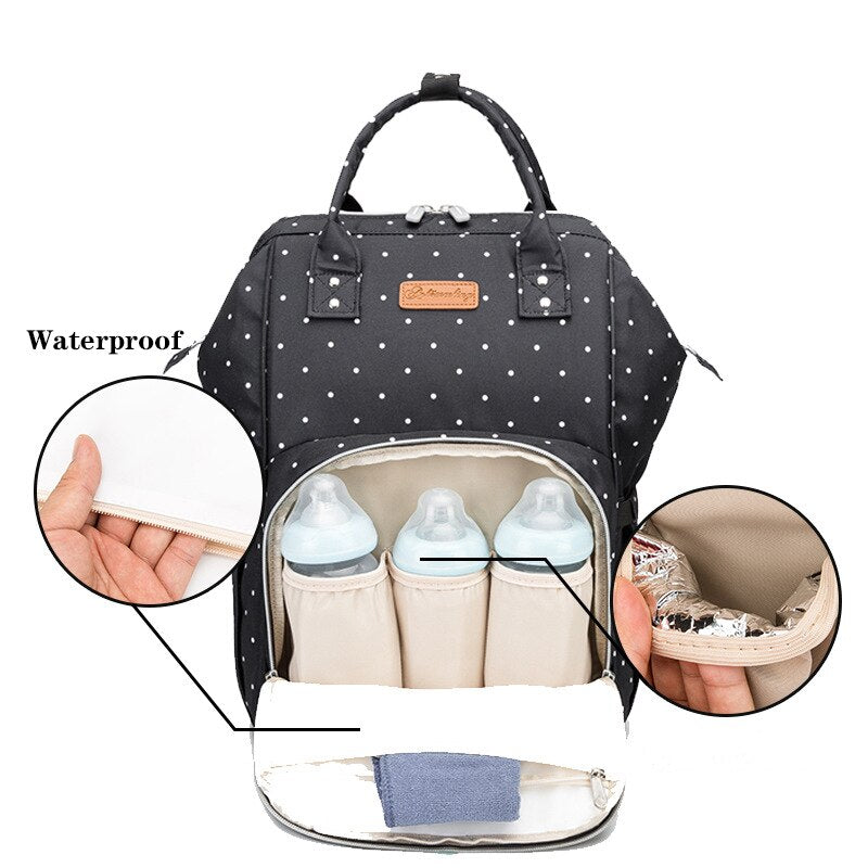 Fashion Maternity Backpack Diaper Bag Large Waterproof Backpack for Mom Travel Baby Bags Multifunction Baby Changing Bags