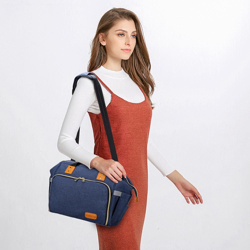 Hot LEQUEEN Diaper Bag Messenger Bag Shoulder Bag Multi-functional Large Capacity Outigong Baby Crib Sleeping Bag Dropshipping