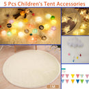 Children&#39;s Tent Teepee Tent For Kids Portable Tipi Infantil House For Children Cabana Kids Tents Decoration Carpet LED Lights
