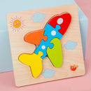 Wooden 3D Puzzle Educational Toys Jigsaw Toys For Children Baby Cartoon Animal Puzzles Intelligence Kids Toy Board Games