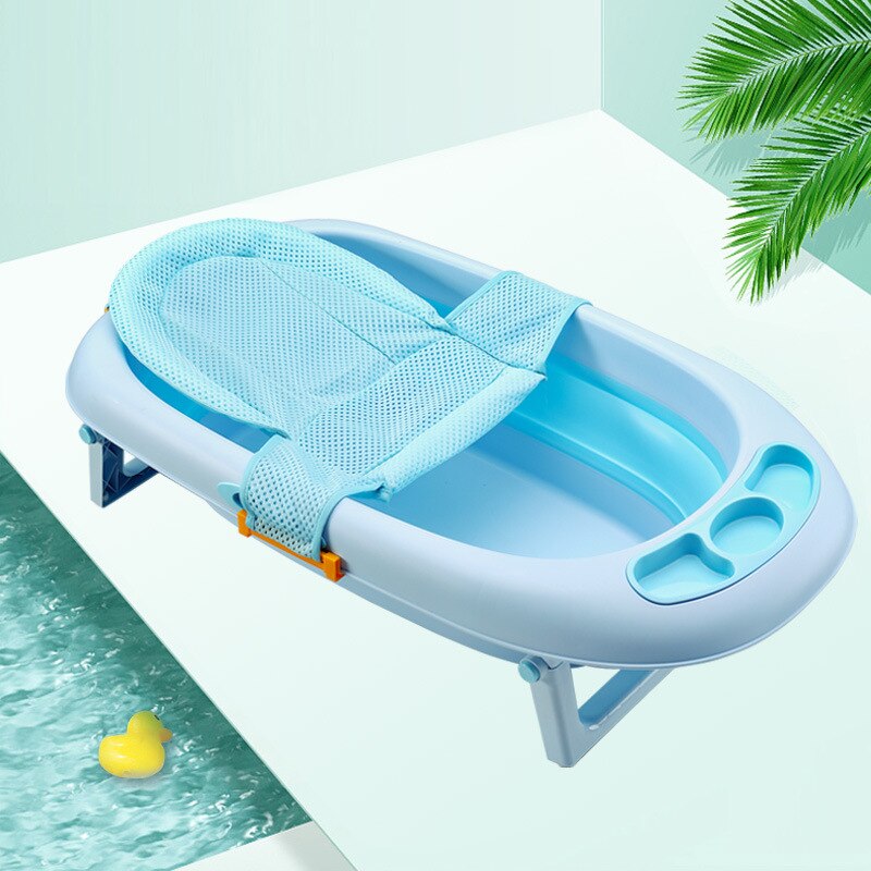 New Baby Shower Bath Tub Pad Non-Slip Bathtub Seat Support Mat Newborn Safety Security Bath Support Cushion Foldable Soft Pillow