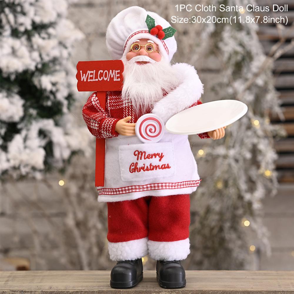 Santa Claus Dolls Merry Christmas Decorations for Home Christmas Gifts for Kids Xmas Navidad 2022 Navidad Kerst Decor New Year - anconmall