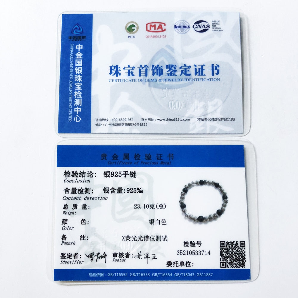 Bracelets Cross Beads &amp; Obsidian For Rebel Men Trendy Gift Europe Style Heart Masculine 925 Sterling Silver Jewelry