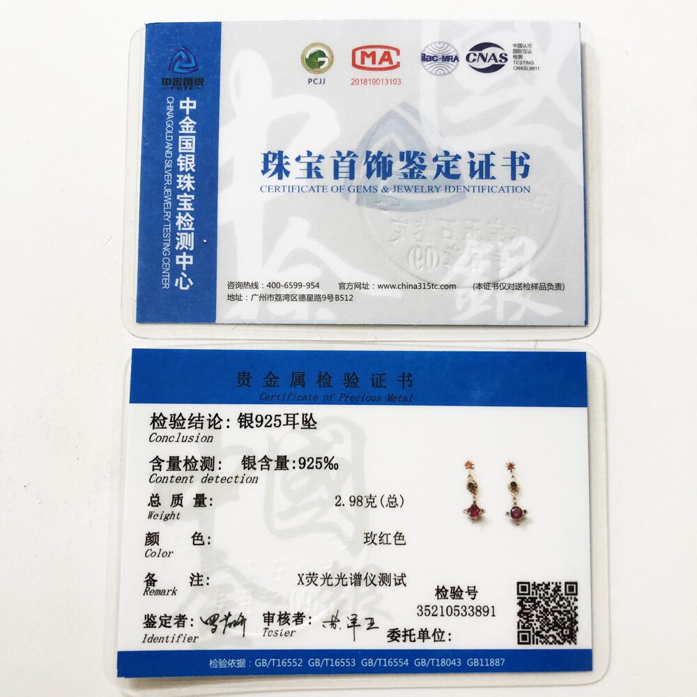 Earrings Colourful Lucky Symbols Playful Vintage Gift For Women High Quality Rose Gold Color 925 Sterling Silver Fine Jewelry