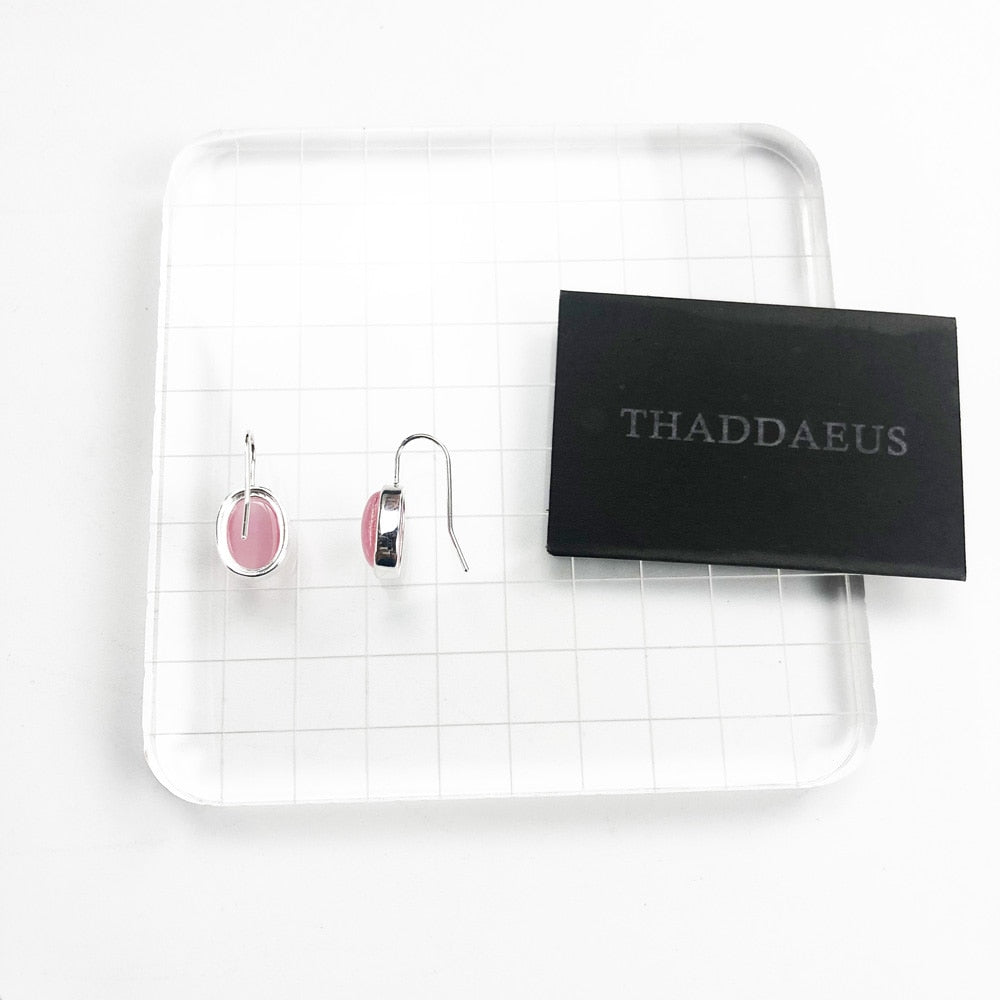 Oval Drop Earrings 925 Sterling Silver,Europe Style Gram Fine Jewerly For Women Gift