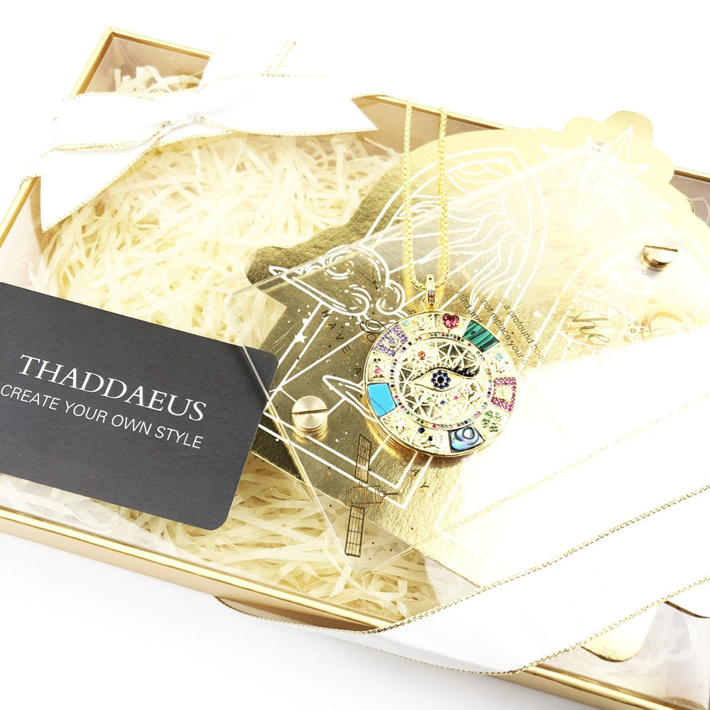 Necklace Amulet Magical Lucky Symbols New Fine Jewelry Europe 925 Sterling Silver Wheel Of Fortune Gift For Women Men