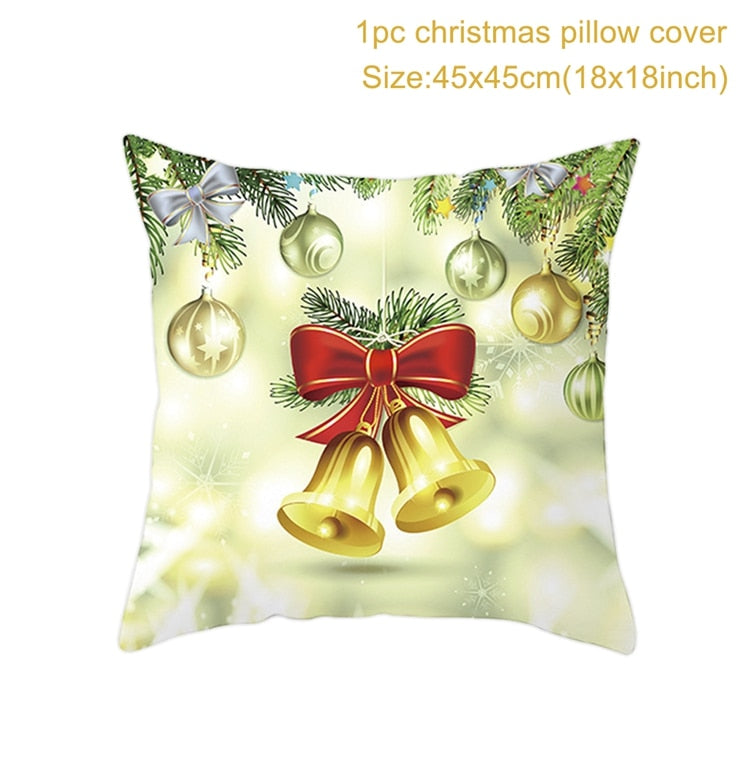 Christmas Cushion Cover Merry Christmas Decorations for Home 2022 Christmas Ornament Xmas Gifts Navidad Noel Happy New Year 2023