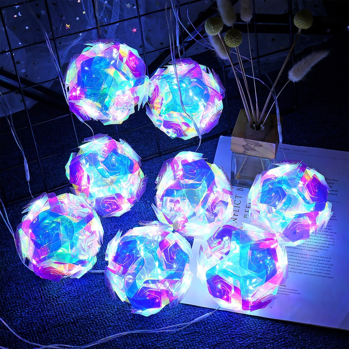 Symphony Laser Light Garland String Lights Christmas Fairy Lights Strings for Outdoor Navidad Wedding Xmas Party Home Decoration - anconmall