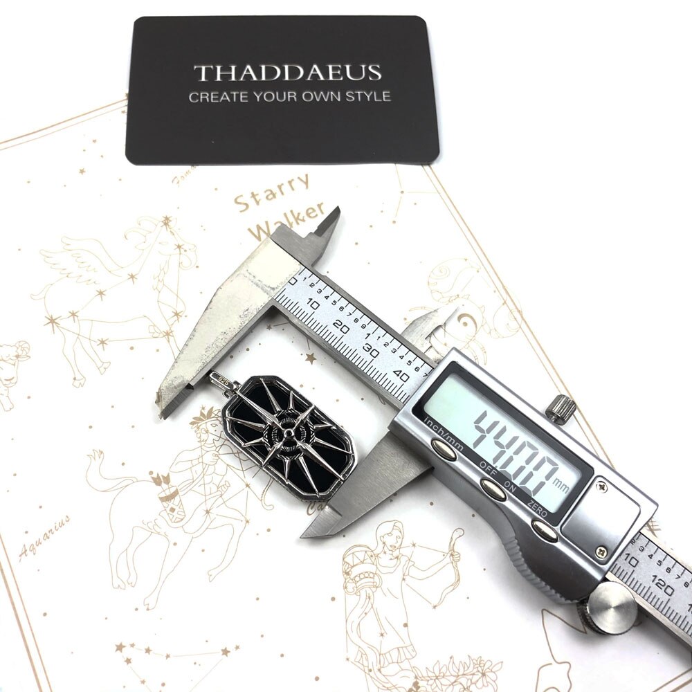 Pendant Compass Star Black Winter New Fine Jewelry Europe Style 925 Sterling Silver Dog Tag Gift For Women Men