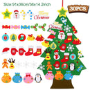 DIY Felt Christmas Tree Christmas Decoration for Home Navidad 2022 New Year Kids Gift Christmas Ornaments Santa Claus Xmas Decor - anconmall