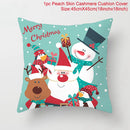 Santa Claus Christmas Cushion Cover Merry Christmas Decorations For Home Christmas Ornament Table Decor 2022 Xmas Gift New Year