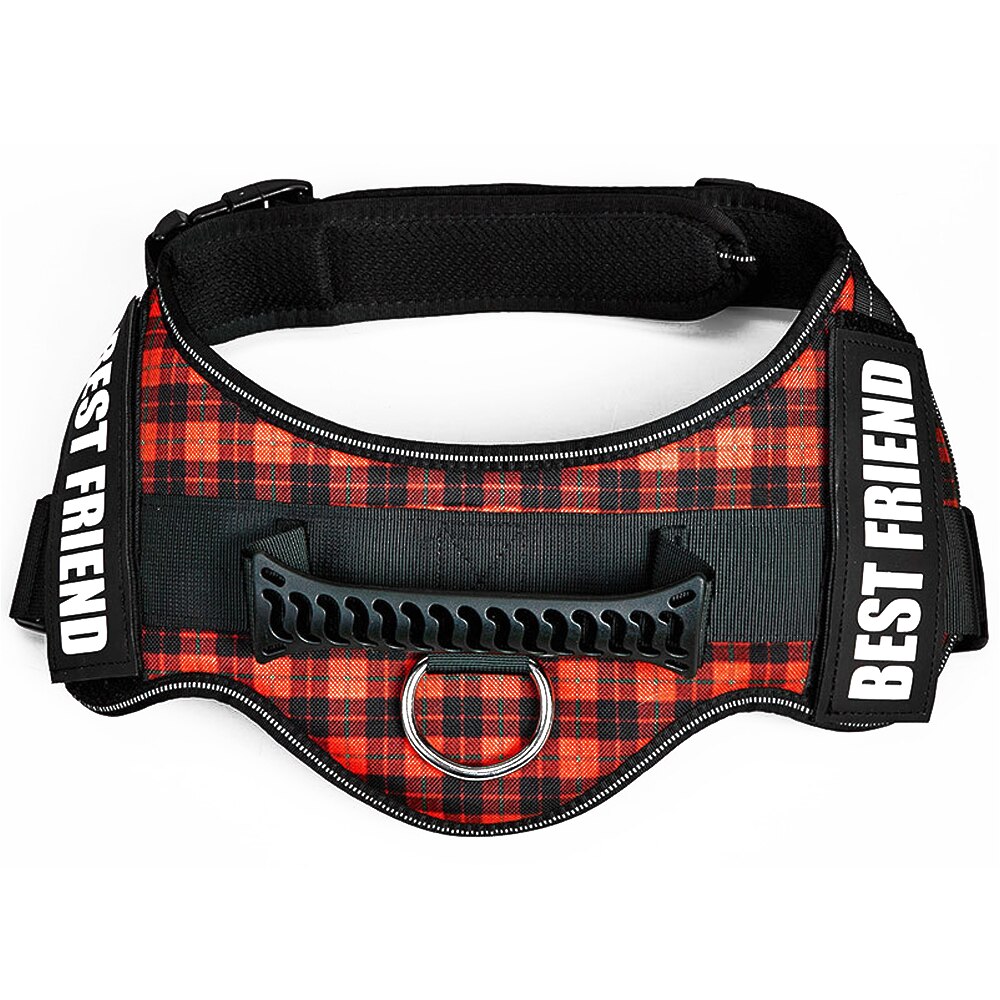 No Pulling Reflective Dog Chest Strap with Customizable Name Tags Adjustable Pet Dog Vest Harness Corgi Golden Retriever Samoye - anconmall