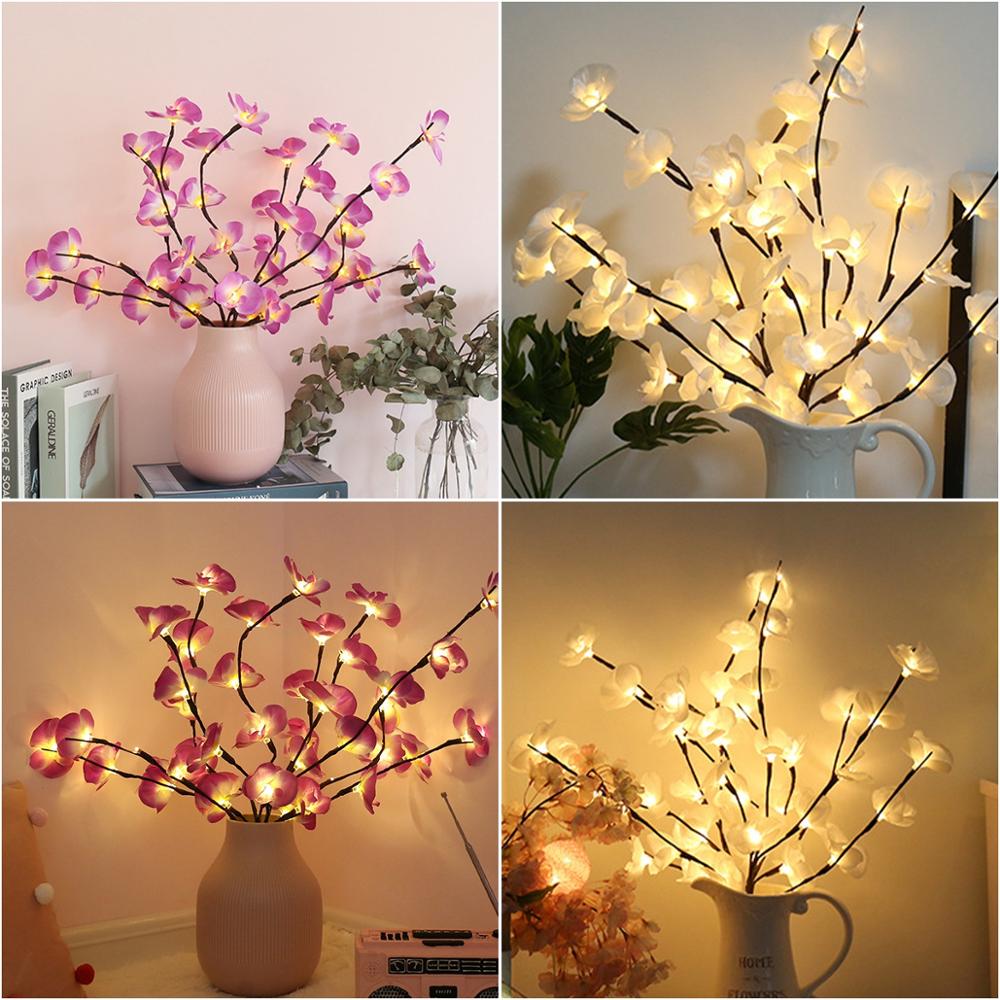 Phalaenopsis Branch Christmas Lights Merry Christmas Decor for Home Christmas Ornaments Navidad Natal Decor Kerst New Year 2023