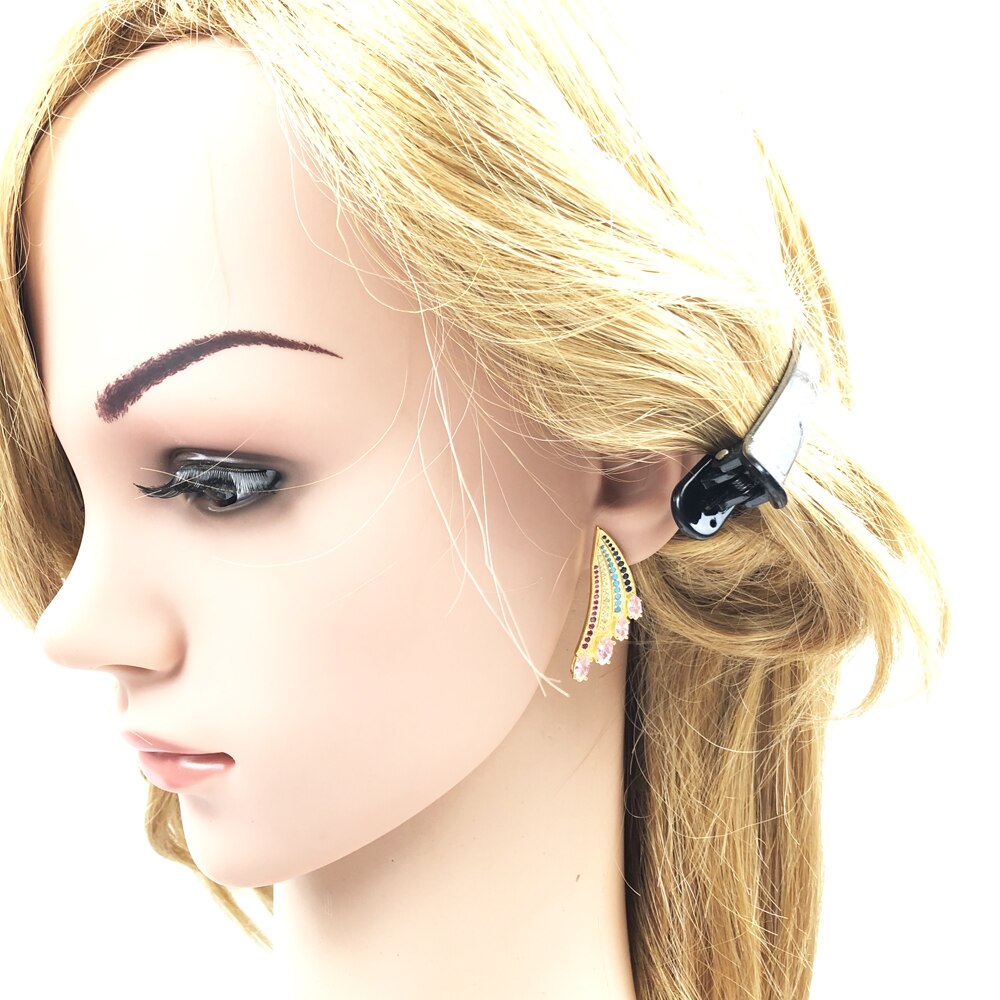 Earrings Gold-Coloured Hummingbird Wing,Europe Fine Jewelry For Women Summer Special Rainbow Sterling Silver 925 Gift