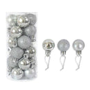 24pcs 3cm Christmas Tree Decor Ball Bauble Gold Silver Plastic Hanging Ball Ornaments Decorations for Home New Year Navidad