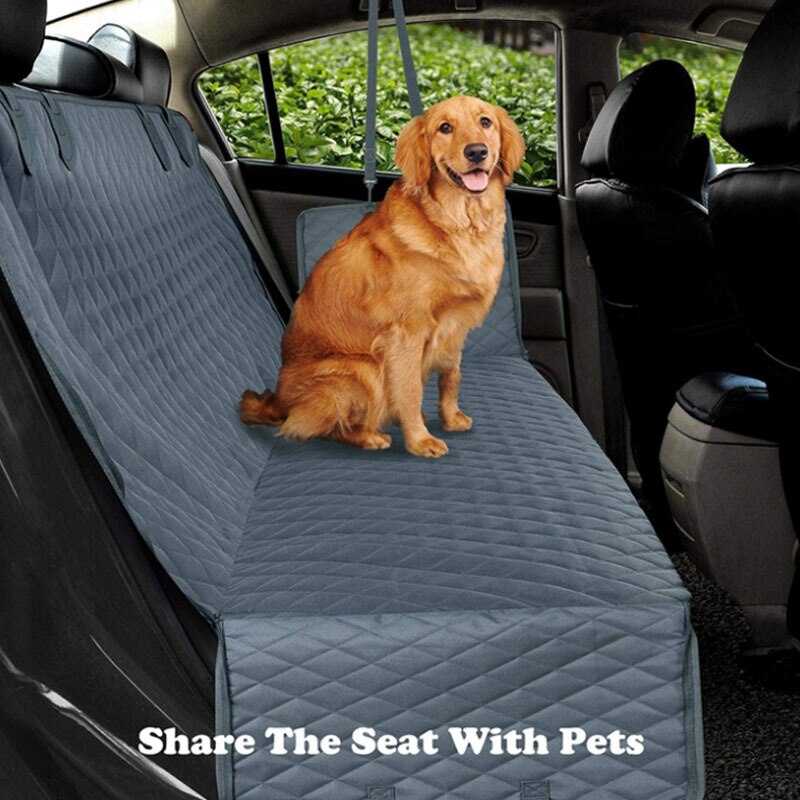 Pet Carrier Dog Car Seat Cover Waterproof With Pet Safety Belt Car Rear Back Seat Mat Hammock Cushion Protector - anconmall