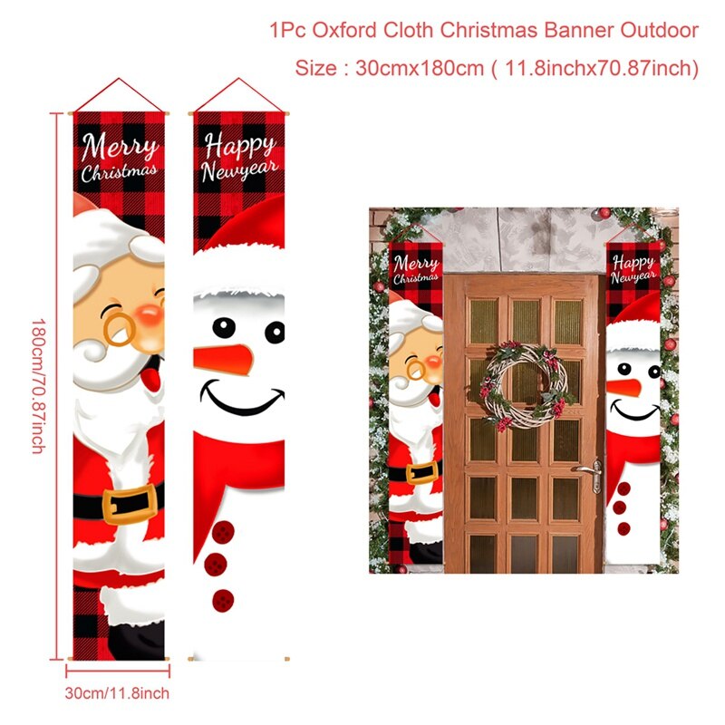 Santa Claus Banner Merry Christmas Decor For Home Christmas Door Decor Outdoor Xmas Ornament Navidad 2022 Happy New Year 2023 - anconmall