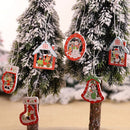 12Pcs Christmas Snowflakes Wooden Pendants Xmas Tree Hanging Ornaments Christmas Decorations for Home Navidad Gift New Year 2023