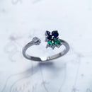 Open-end Blueberry Ring,Europe Style Fine Jewerly For Women,2022 Summer Sweet Fruits Gift In 925 Sterling Silver