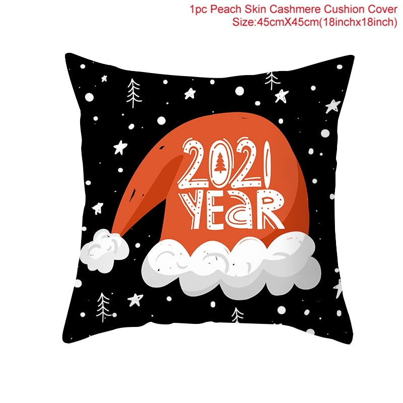 HUIRAN Christmas cushion cover Decorative Pillowcase sofa cushions Pillow cases Christmas Decoration For Home Decor Pillow Cover