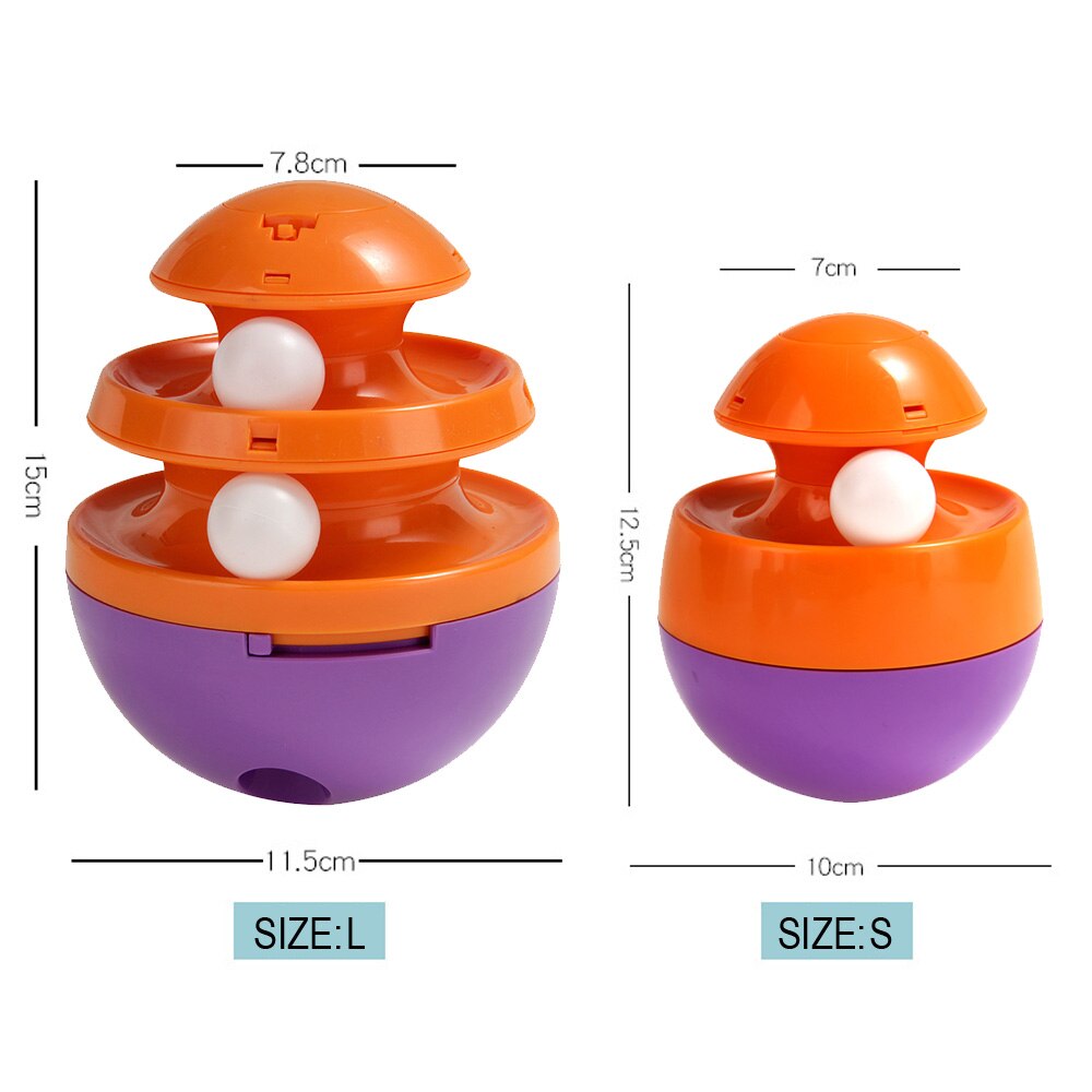 Interactive Dog Toys Tumbler Leakage Food Ball Food Dispenser Slow Feed Accompany Playing Training Pet Supplies for Dogs and Cat - anconmall