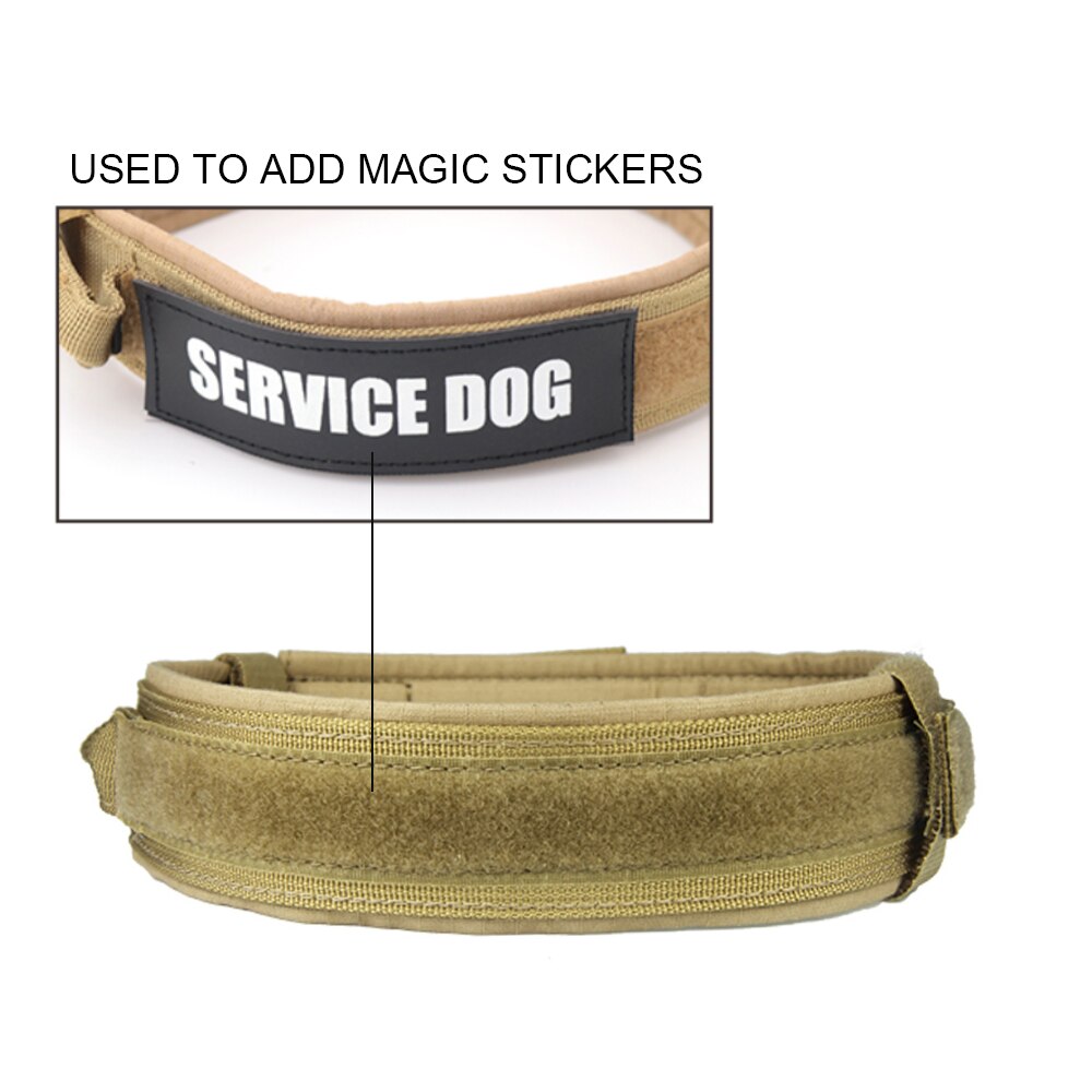 Tactical Dog Collar Adjustable Metal Buckle Dog Collars with Control Handle Training Pet Dog Collar For German Shepherd Dogs - anconmall