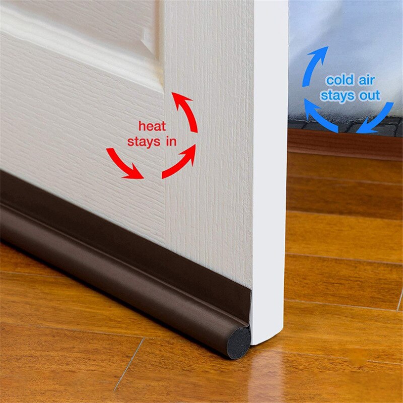 Home Sealing Strip Soundproof Door Draft Stopper Weather Stripping Door Sweep Adjustable Under Door Draft Blocker Insulator