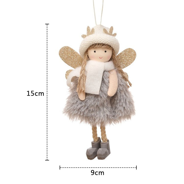 New Year 2023 Christmas Elf Doll Ornaments Xmas Tree Hanging Pendant Navidad 2022 Santa Kids Gift Christmas Home Decoration