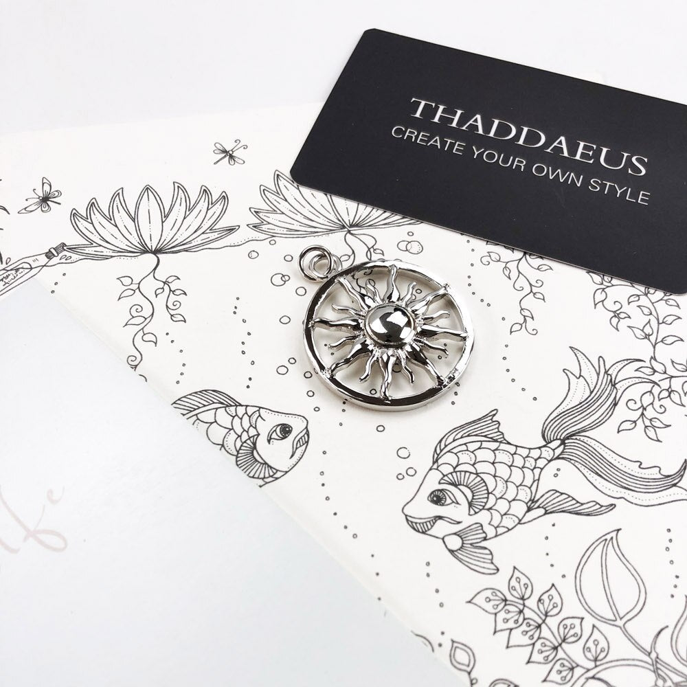 Pendant Amulet Sun New Fashion Glam 925 Sterling Silver Jewelry Europe Style Accessories Gift For  Woman Men