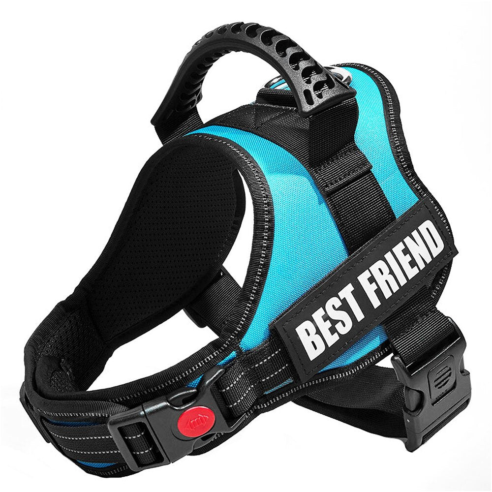 No Pulling Reflective Dog Chest Strap with Customizable Name Tags Adjustable Pet Dog Vest Harness Corgi Golden Retriever Samoye - anconmall