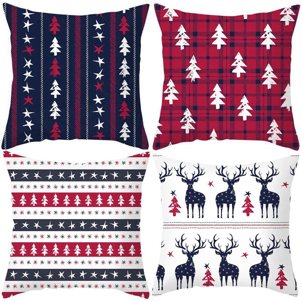 HUIRAN Christmas cushion cover Decorative Pillowcase sofa cushions Pillow cases Christmas Decoration For Home Decor Pillow Cover