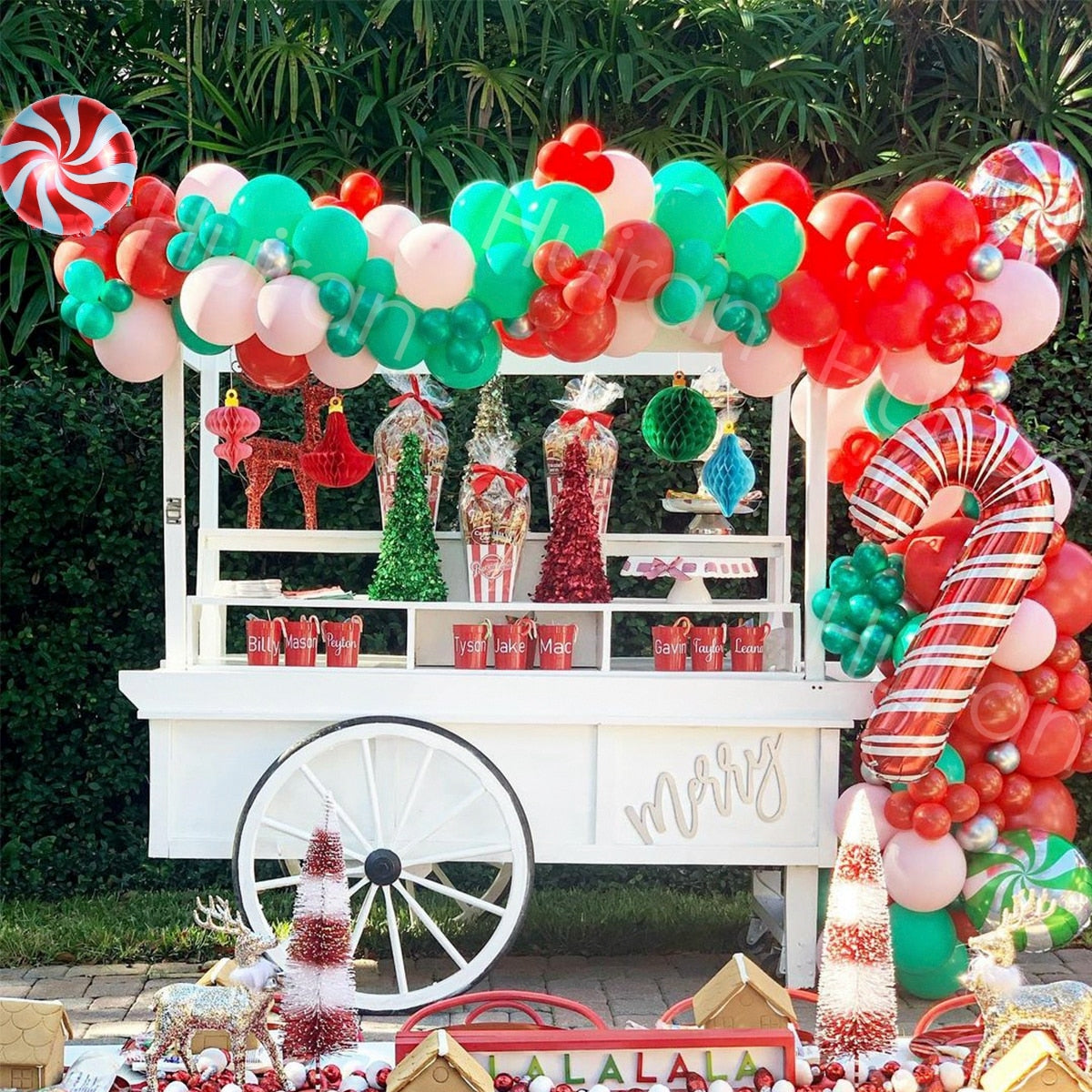 Christmas Cane Balloon Garland Arch Kit 2022 Christmas Ornaments Merry Christmas Decoration for Home Navidad New Year Xmas Gift