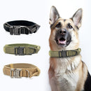 Tactical Dog Collar Adjustable Metal Buckle Dog Collars with Control Handle Training Pet Dog Collar For German Shepherd Dogs - anconmall